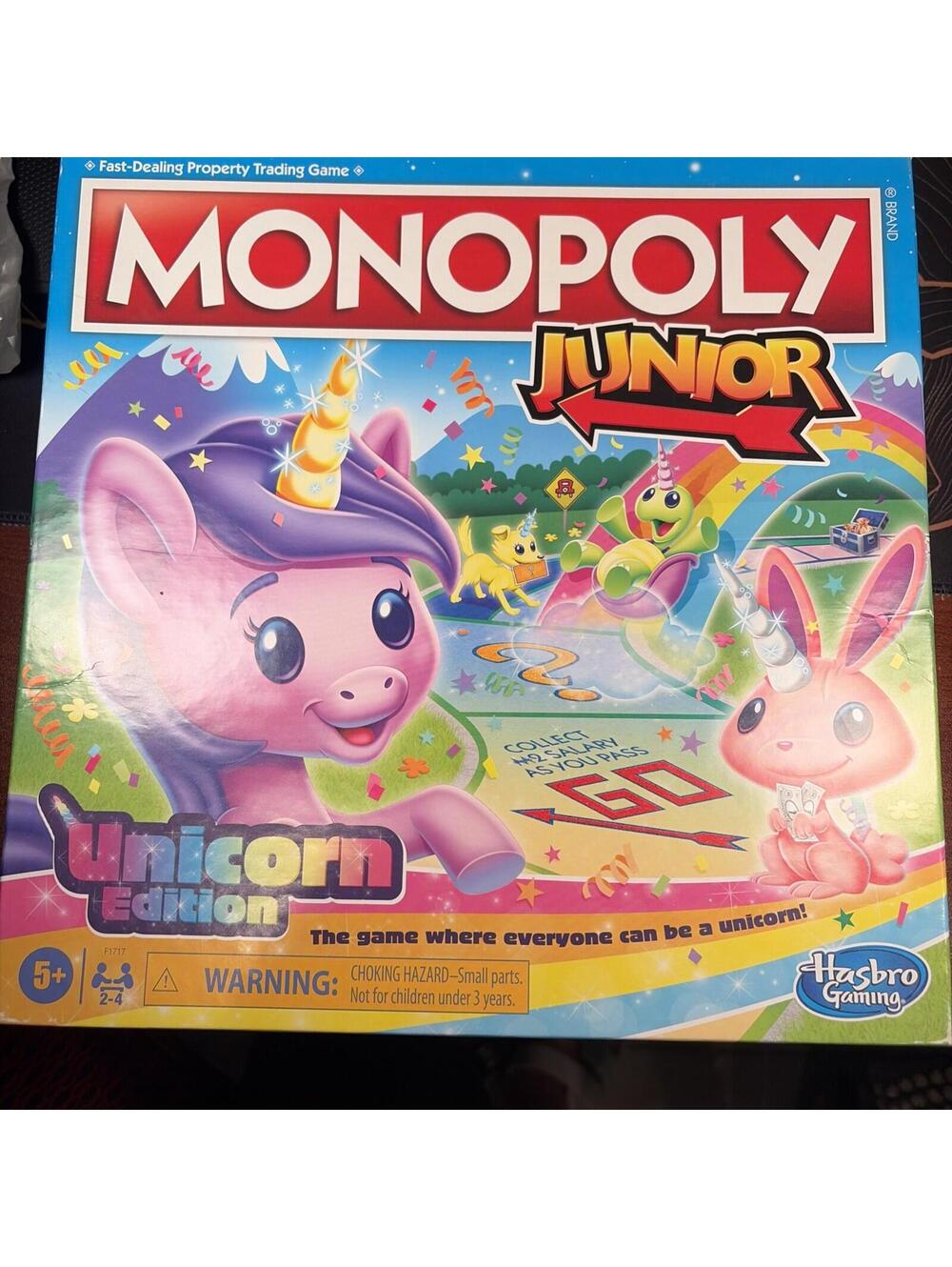 Monopoly Junior Unicorn Edition 2020 Hasbro Parker Brothers - Missing Turtle